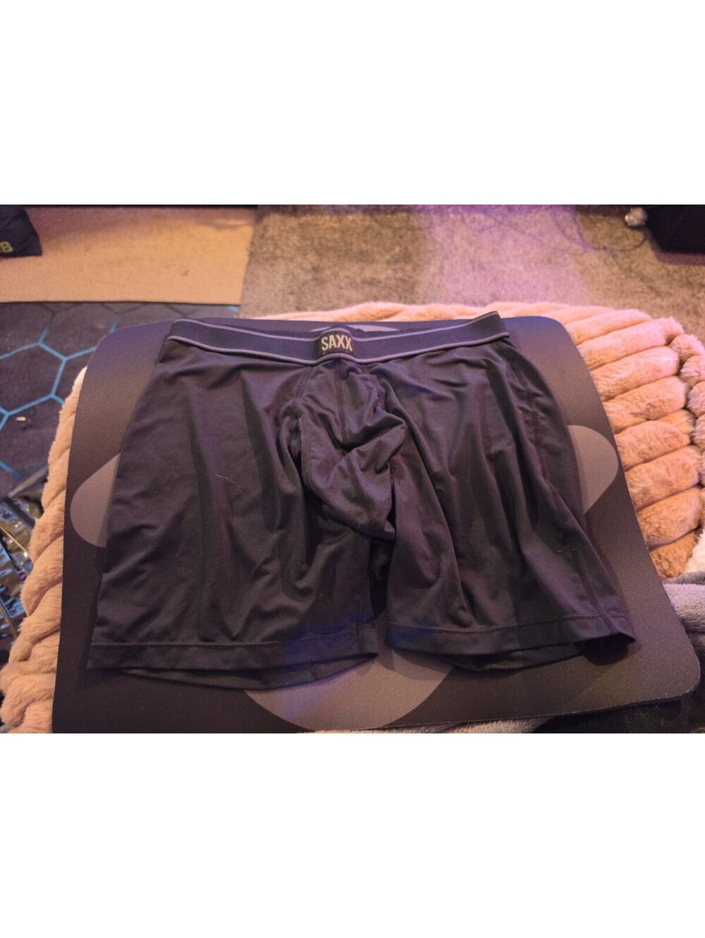 New SAXX Mens Boxer Brief Underwear Ballpark Pouch Day Tripper Cotton Size M